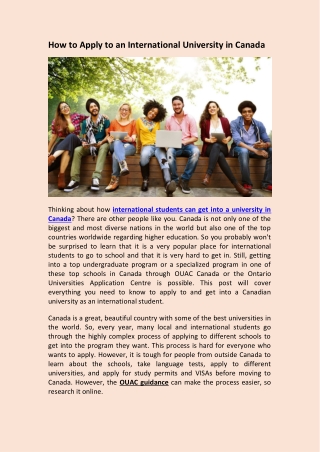 How to Apply to an International University in Canada in 2023