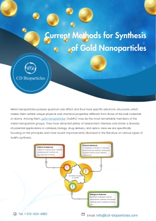 Current Methods for Synthesis of Gold Nanoparticles