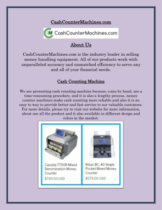 Cash Counting Machine