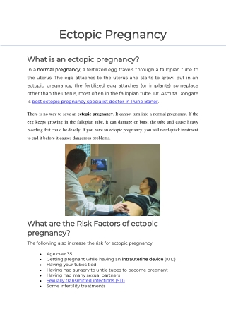 Ectopic Pregnancy