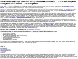 Chiropractic Billing Services in Louisiana