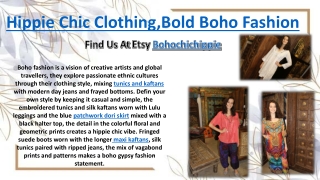 Hippie Chic Clothing,Bold Boho Fashion
