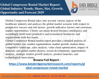 Compressor Rental Market-Healthcare