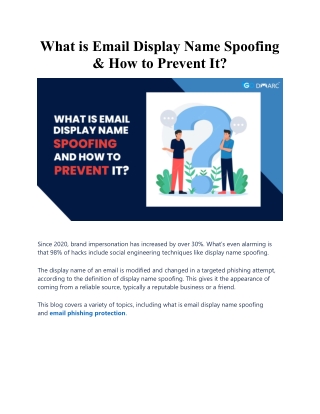 Prevent Email Display Name Spoofing with GoDMARC