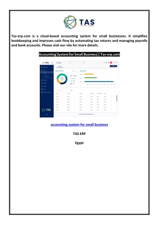 accounting system for small business