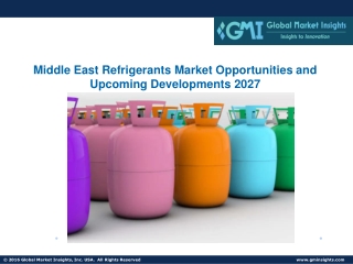 Middle East Refrigerants Market Opportunities and Upcoming Developments 2027