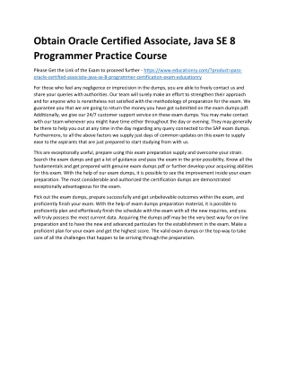 Oracle Certified Associate, Java SE 8 Programmer