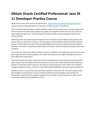 Oracle Certified Professional: Java SE 11 Developer