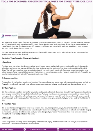 Yoga for Scoliosis 4 Beginning Yoga Poses for Those with Scoliosis