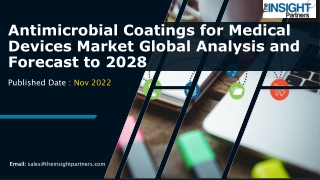 Antimicrobial Coatings for Medical Devices Market Overview with Global Scenario