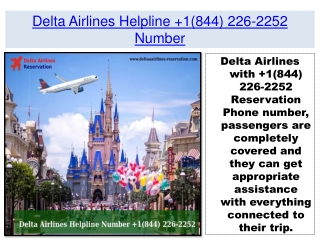 Delta Airline Ticket 1{{844}} 226-2252 Booking Number