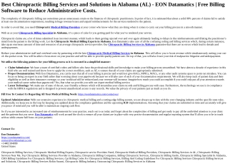 Chiropractic Billing Services in Alabama