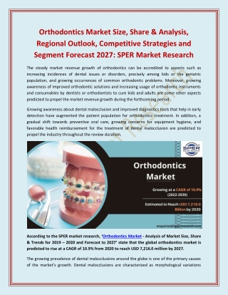 Orthodontics Market Size, Share &amp; Analysis, Regional Outlook, Competitive