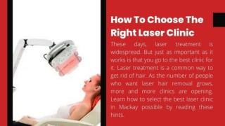 How To Choose The Right Laser Clinic