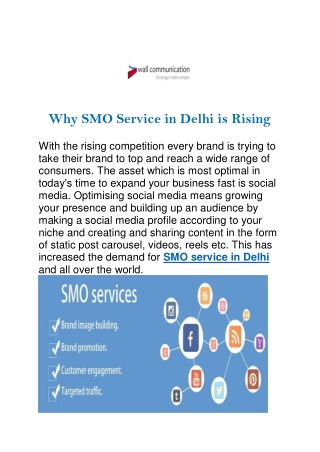 Why SMO Service in Delhi is Rising