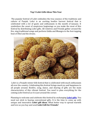 Top 5 lohri Gifts Ideas This Year