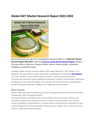 Global IGCT Market Research Report 2022-2032