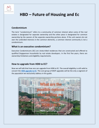 HBD – Future of Housing and Ec