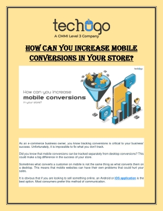 How Can You Increase Mobile Conversions in Your Store?