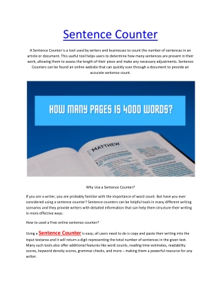 Sentence Counter