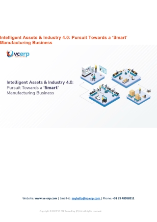 Intelligent Assets & Industry 4.0 Pursuit Towards a ‘Smart’ Manufacturing Busine