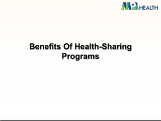 Benefits Of Health-Sharing Programs