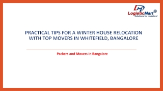 Practical tips for a winter house relocation with top movers in Whitefield, Bangalore