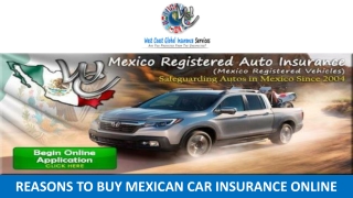 Reasons to Buy Mexican Car Insurance Online