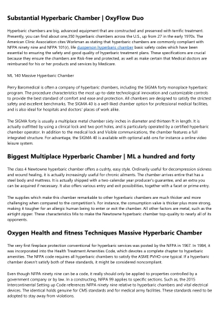 7 Trends You May Have Missed About 2 person hyperbaric chamber