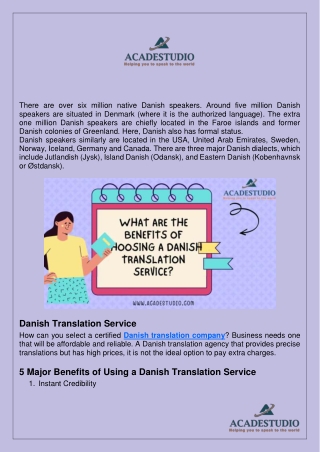 Benefits of Using a Danish Translation Service