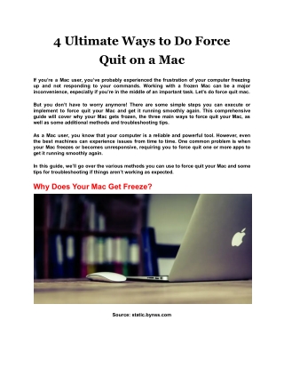 4 Ultimate Ways to Do Force  Quit on a Mac