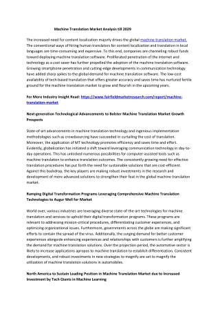 Machine Translation Market