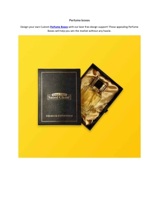 Perfume boxes