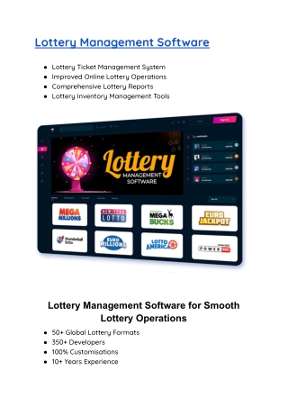 Lottery Management Software