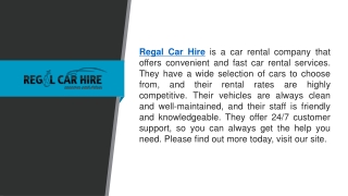 Regal Car Hire  Dalamanhirecars.com