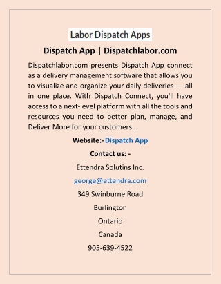 Dispatch App | Dispatchlabor.com