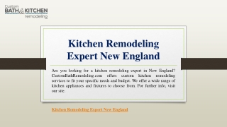 Kitchen Remodeling Expert New England | Custombathremodeling.com