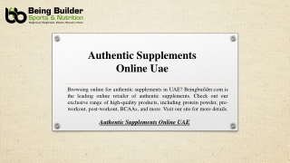 Authentic Supplements Online Uae  Beingbuilder.com
