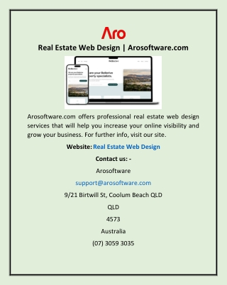 Real Estate Web Design | Arosoftware.com