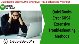 Best methods to deal with QuickBooks Error 6094
