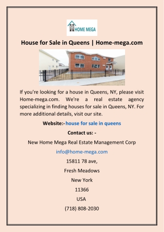 House for Sale in Queens | Home-mega.com