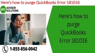 An easy way to quickly resolve QuickBooks Error 181016
