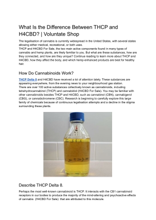 What Is the Difference Between THCP and H4CBD_ _ Voluntate Shop