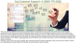 1(800) 775 5582 Cox Customer Support