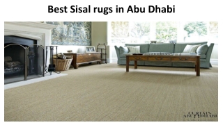 Best Sisal Rugs In Abu Dhabi