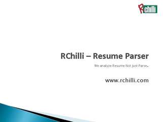 Rchilli Cv parsing - Hr Software for Resume Parsing