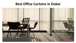 Best Office Curtains In Dubai