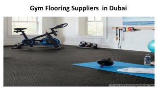 Gym Flooring Suppliers  In Dubai