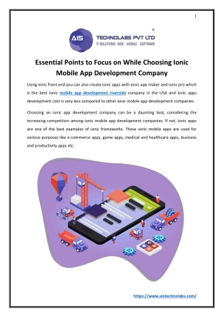 Essential Points to Focus on While Choosing Ionic Mobile App Development Company
