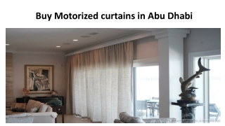Buy Motorized Curtains In Abu Dhabi